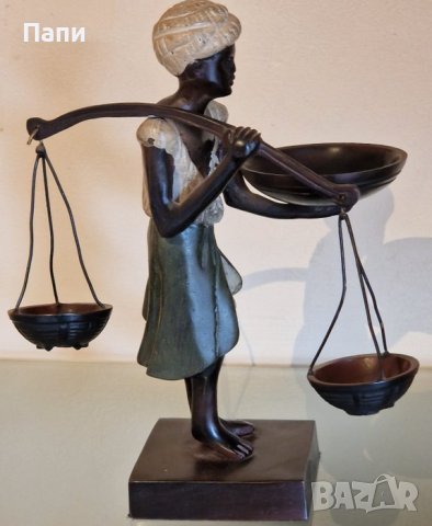 Бронзова винтидж скулптура от средата на 20-ти век, снимка 5 - Антикварни и старинни предмети - 42753649