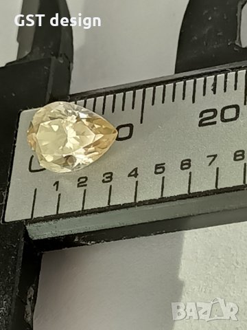 Истински Диамант Мойсанит Шампанско Перла Фенси бял J Diamond Moissanite, снимка 3 - Други - 35321192