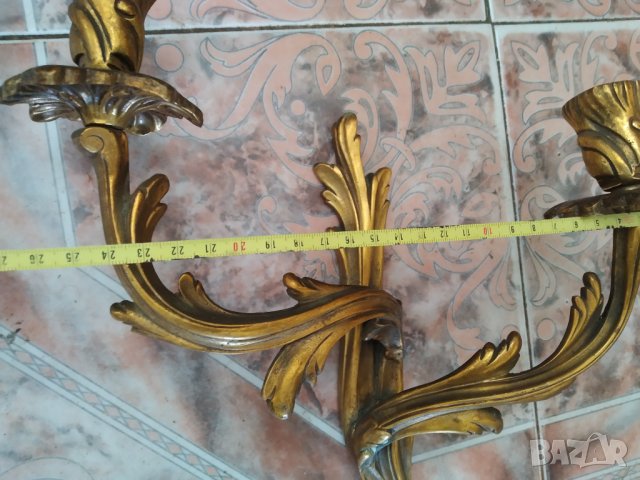 бароков свещник за стена, снимка 2 - Антикварни и старинни предмети - 40000442