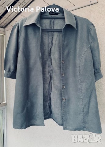 Хубава блуза(риза) CONTRA,лен 100%, снимка 7 - Ризи - 22647803