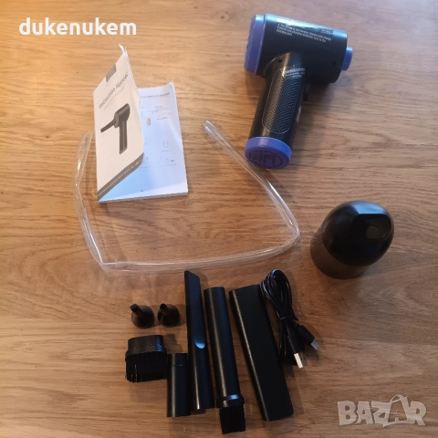 Електрическа прахосмукачка с компресиран въздух 3-в-1 – безжична, 3 скорости, LED светлина, снимка 7 - Прахосмукачки - 52748140