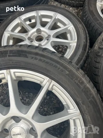 Продавам джанти с гуми 4/100за поло,голф, снимка 3 - Гуми и джанти - 48415410