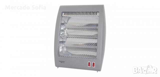 Кварцова печка, 800 W, Сив