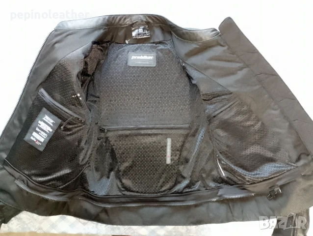 PROBIKER - Немско кожено мото яке с протектори, телешки бокс, размер 52 / M - Л, снимка 5 - Якета - 50741784