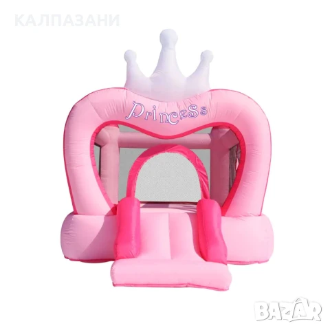 HAPPY HOP Батут замък Princess с пързалка 285x210x220 9773, снимка 4 - Надуваеми играчки - 50446770