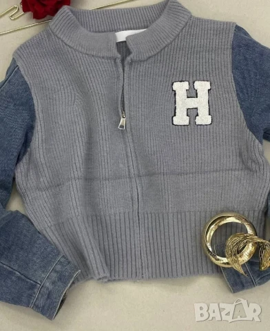 плетени пуловери с деним , снимка 4 - Блузи с дълъг ръкав и пуловери - 51174001