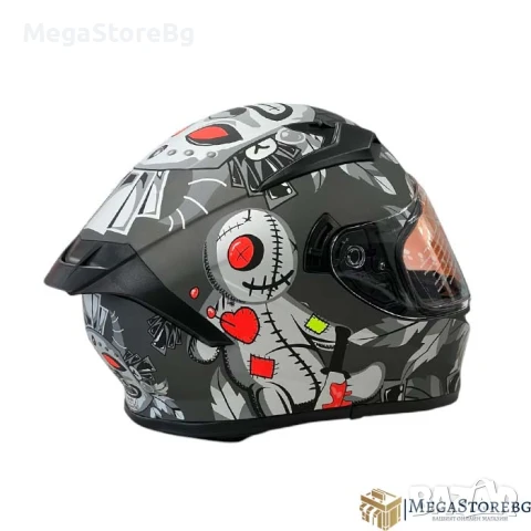 Каска за мотор 108 - размер S - Matt Grey 4, снимка 7 - Аксесоари и консумативи - 50576764