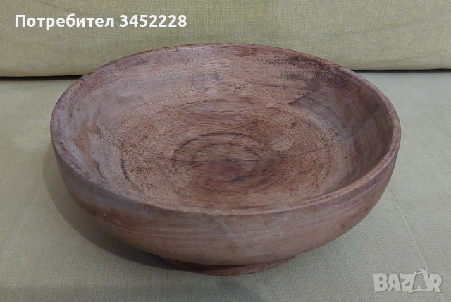купа ретро дървена масив 28см голяма за ценители отлична , снимка 4 - Антикварни и старинни предмети - 52281747