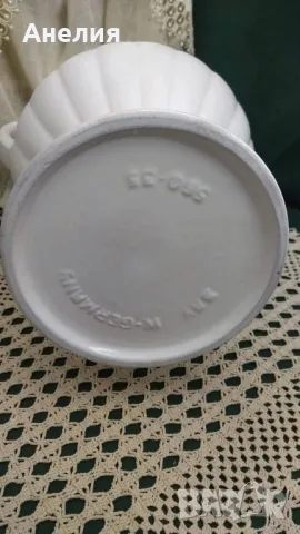 Ваза бяла амфора , снимка 3 - Вази - 50388668