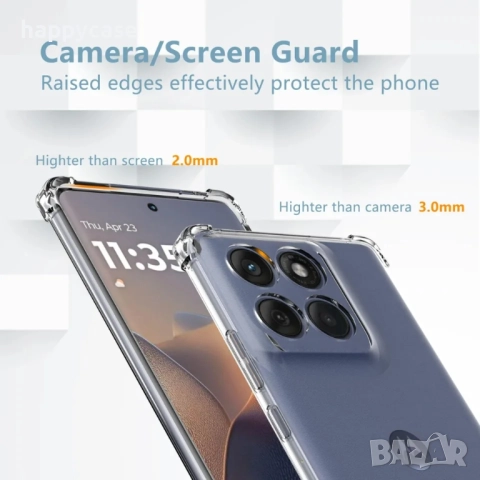 Motorola Edge 70 / 60 / Pro / Fusion / Удароустойчив силиконов кейс гръб калъф с камера протектор, снимка 3 - Калъфи, кейсове - 52827331