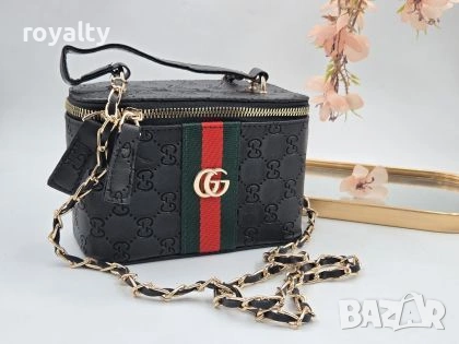 Gucci Нова Дамска Кожена Черна Чанта Гучи 