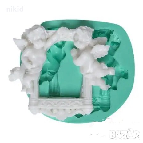 2 хванати Ангела на рамка силиконов молд форма калъп гипс шоколад фондан, снимка 3 - Форми - 33938537