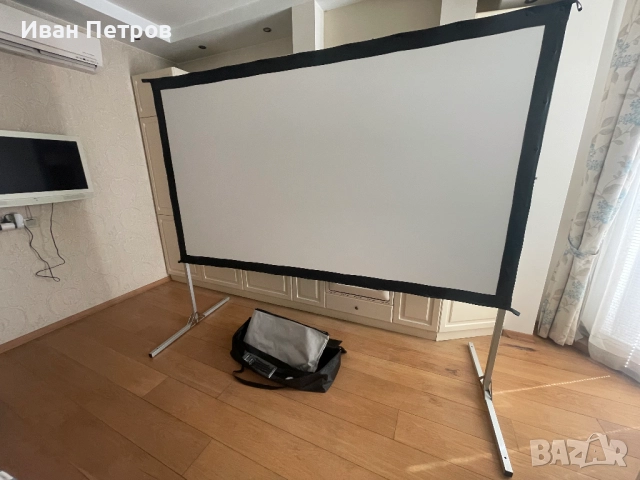 EliteScreen Yardmaster - 100" 4К екран за проектор ЧИСТО НОВ!, снимка 5 - Плейъри, домашно кино, прожектори - 52752147
