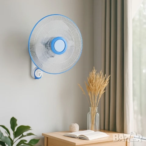 Вентилатор 16"стенен с дистанционно , снимка 2 - Вентилатори - 51045709