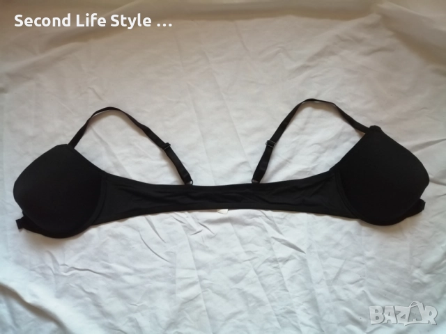 80B изчистен черен сутиен със закопчаване отпред, снимка 9 - Бельо - 52922860