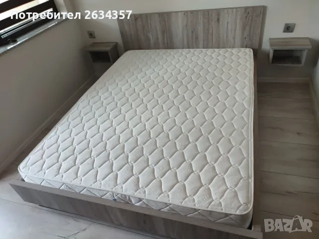 Голямо легло тип Приста (144/190) в цвят Дъб Сонома + Двулицев матрак НАНИ (Без следи от употреба), снимка 2 - Спални и легла - 55949185
