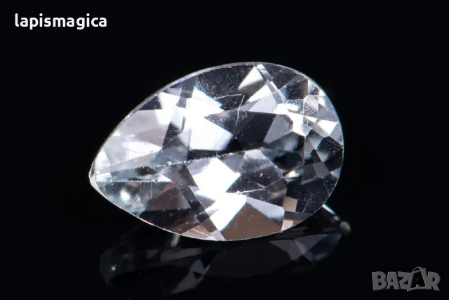 Бял топаз 1.55ct VVS капка шлифовка #4