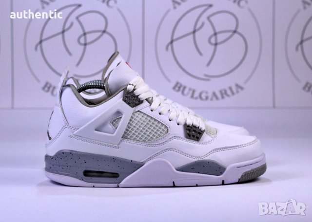 Nike Jordan Retro 4 White Oreo, Taupe Haze, Purple Metallic, снимка 7 - Спортни обувки - 39215114