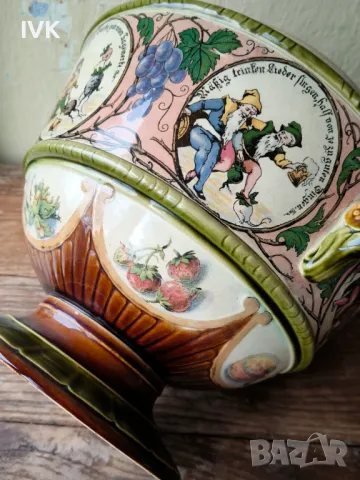 Антикварен VILLEROY & BOCH METTLACH, снимка 4 - Антикварни и старинни предмети - 49967320