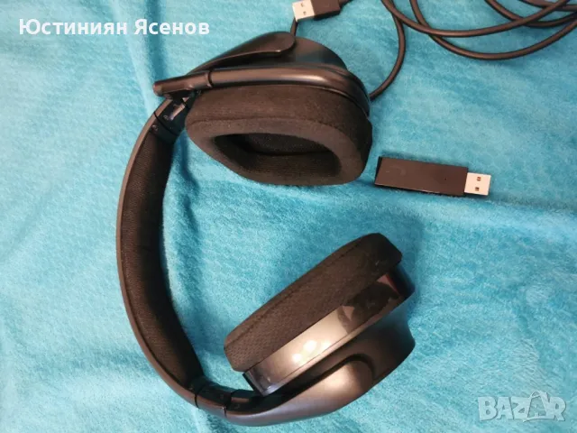 Продавам безжични  гейминг слушалки Logitech G533 с неработещ микрофон, снимка 4 - Bluetooth слушалки - 48449134