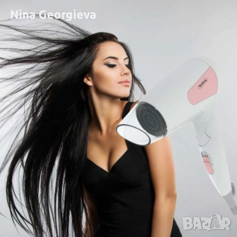 Сешоар Rosberg, 1200W, Сгъваема дръжка, 1 скорост, 3 настройки на температурата, снимка 4 - Сешоари - 52213350