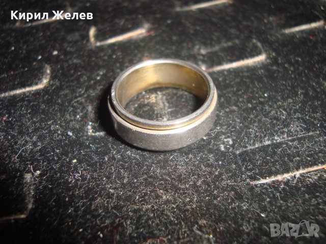 МОДНА СТОМАНЕНА ХАЛКА ПРЪСТЕН НЕРЪЖДАЕМ ДИЗАЙНЕРСКИ 19644, снимка 3 - Пръстени - 32175866