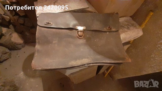Стара кожена чанта за документи -10лв