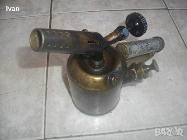 Френско Старо Качество Мини Бензинова Лампа Горелка-Старинна-Отлична-LAHNEL-0,5L-Масивна-Колекционер, снимка 4 - Други инструменти - 44493455