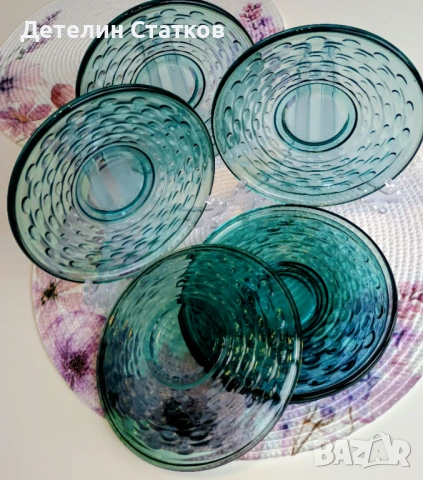 Ретро стъклени чинийки 6 бр.
