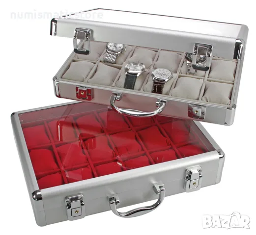 Луксозен куфар за 18 часовника - витрина SAFE