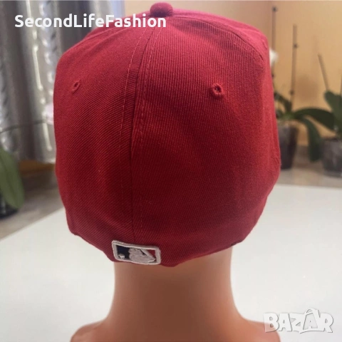 Вълнена шапка New Era 59 Fifty MLB Cincinnati Reds Fitted 7 5/8 С козирка , снимка 3 - Шапки - 53204535