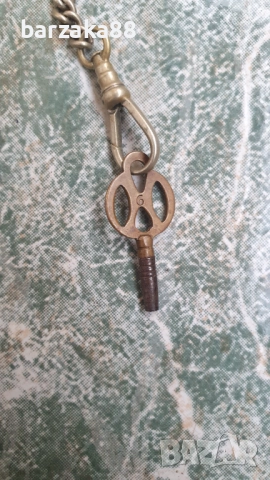 Стар джобен часовник с ключ, снимка 2 - Джобни - 52383750