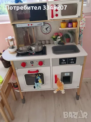 Дървена кухня за игра, снимка 2 - Играчки за стая - 55947104