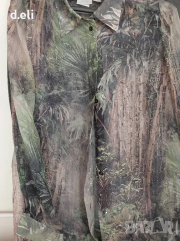 MADELINE Size L 100% Коприна. Дълга риза, снимка 3 - Ризи - 50056550