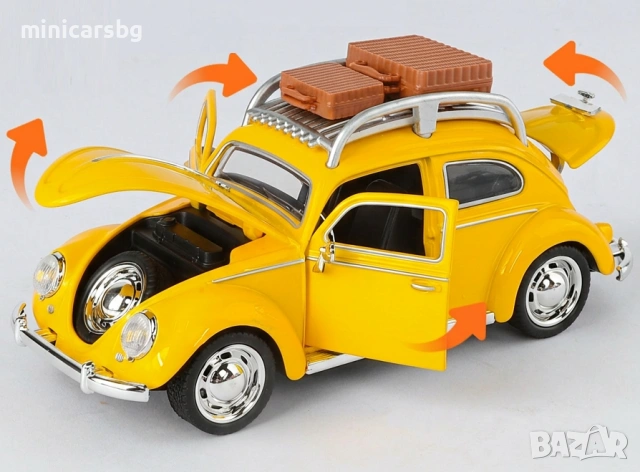 Метални колички: Volkswagen Beetle Type 1 (1970), снимка 2 - Колекции - 54248746