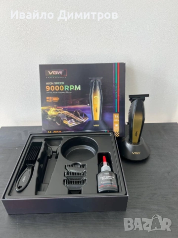 Професионална машинка за подстригване VGR-992 9000RPM, снимка 2 - Тримери - 54216459