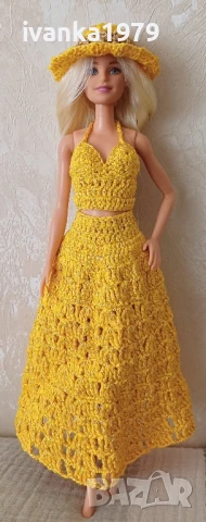 Дрехи за кукла Барби нови ръчно изработени , снимка 7 - Кукли - 50309093