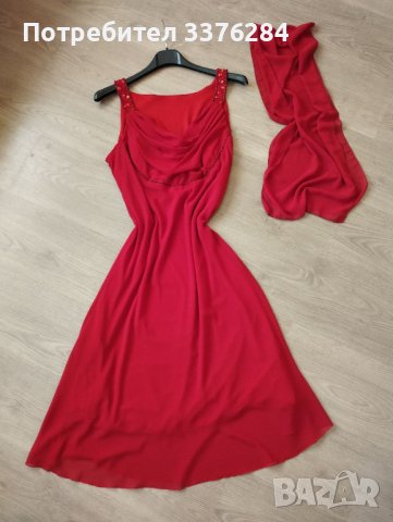 Дамска официална рокля в червен цвят, снимка 1 - Рокли - 40669938