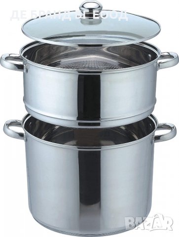 Тенджера за готвене на пара 3в1 Kamberg 15л, снимка 2 - Съдове за готвене - 31577851