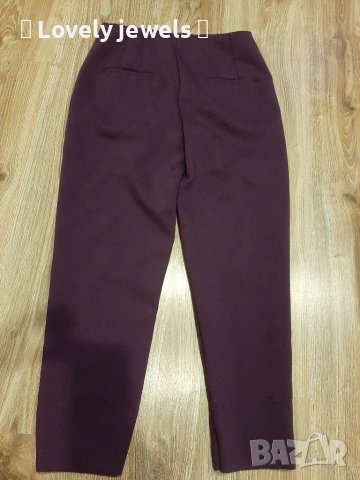 Стилен лилав панталон над глезена висока талия , снимка 7 - Панталони - 39977468