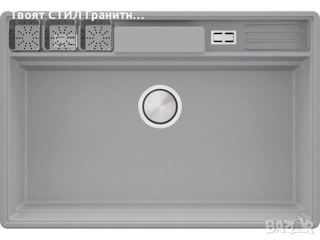 Сива кухненска гранитна мивка Ню Йорк 80 Multispace 780 x 530 мм -22% Ново