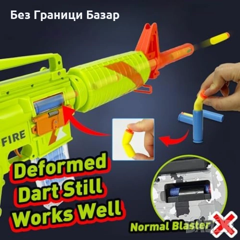 Нова Електрическа M16 пушка с троен гранатомет и гилзи launcher комплект деца игра, снимка 5 - Други - 54100150