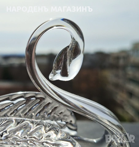 Edinburgh CRYSTAL - Великобритания - Кристален лебед за бижута кристална бижутерка , снимка 4 - Други ценни предмети - 53915950