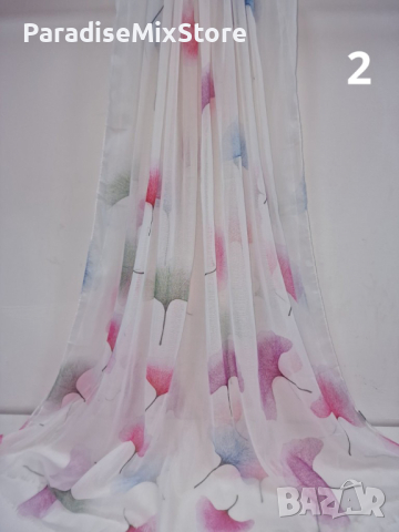 Дамски шал с флорални шарки 1.80х0.90см Различни шарки, снимка 3 - Шалове - 44718399