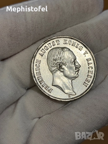 3 марки 1910 г, Германия / Саксония - сребърна монета, снимка 2 - Нумизматика и бонистика - 52944658