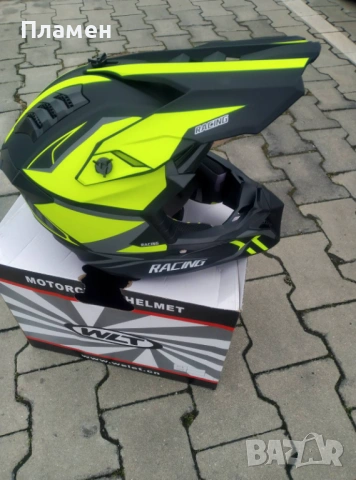  Кросова Каска за мотокрос, ендуро ATV, колело S-XL Black/Yellow, снимка 12 - Аксесоари и консумативи - 50324296