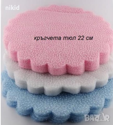 100 бр Кръгли тюлени кръгчета тюл тюлени тюлчета органза органзени за декорация сувенири и ръчна