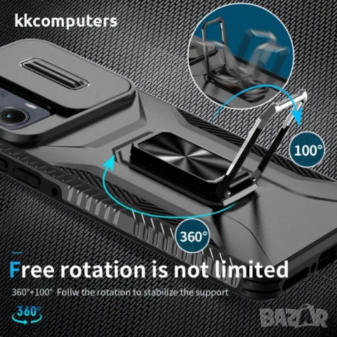 Motorola Edge (2024) 5G Удароустойчив Ring Holder/Lens Protector Калъф и Протектор, снимка 6 - Калъфи, кейсове - 49920428