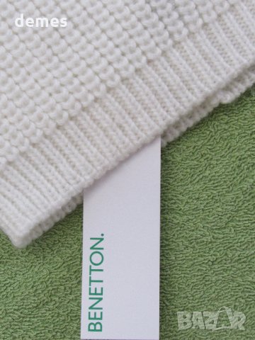  Дамска шапка United Colors of Benetton-снежно бяла, снимка 2 - Шапки - 30780587
