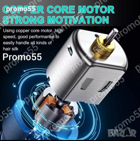 ПРОМО! Професионален тример за подстригване и оформяне на коса, брада, тяло, снимка 10 - Тримери - 47469554